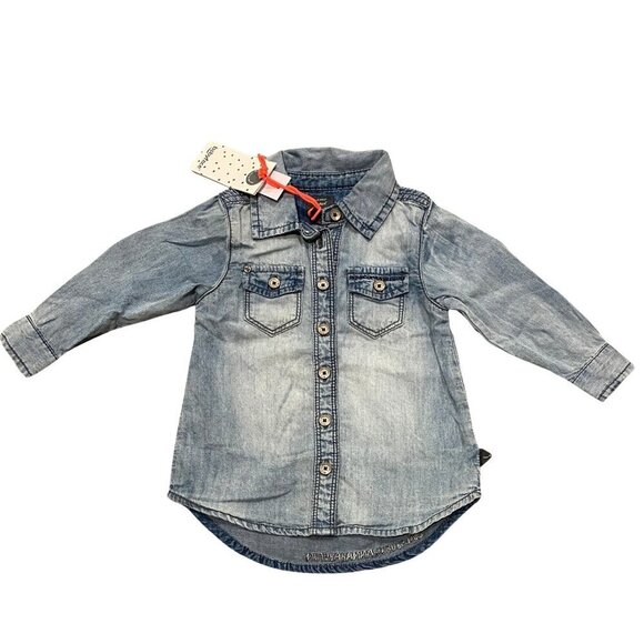 Babyface Girl's Light Washed Denim Dress - Size 74/7-12 months - New! - Picture 1 of 1